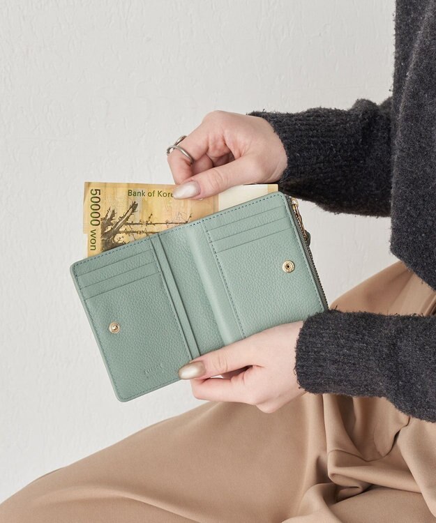 russet エンボスモノグラムハーフウォレット(SO-437) Green