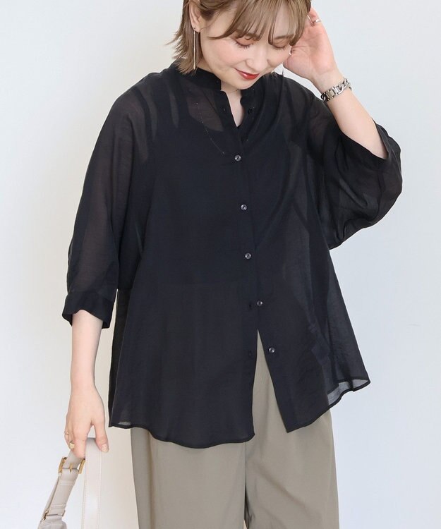 AMERICAN HOLIC 5分袖シアードルマンシャツ Black