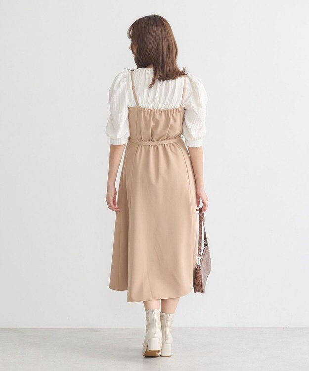 earth music&ecology トレンチ風キャミワンピース Beige