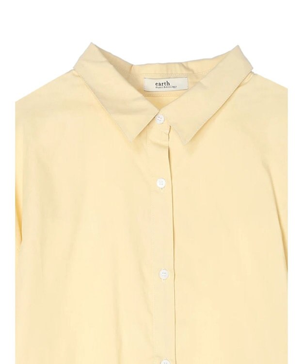 earth music&ecology ワイドスリーブ半袖シャツ Yellow