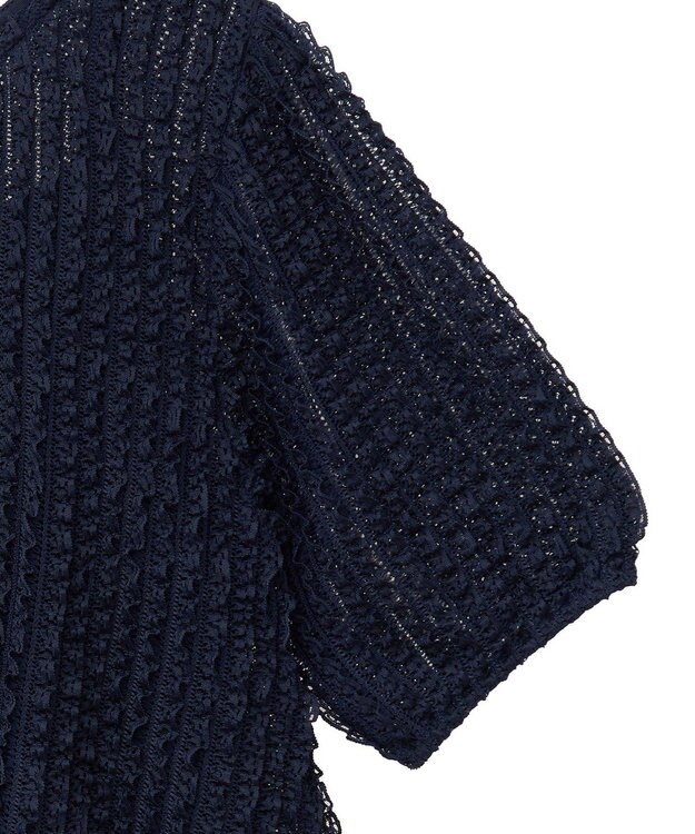 earth music&ecology ミニフリルカットレースアンサンブル Navy