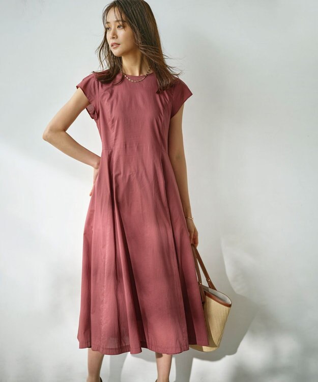 組曲 コットンローン フレアワンピース 【WEB限定】ブラウンピーチ系9