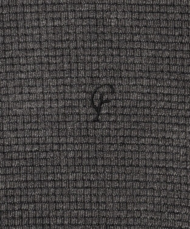 23区GOLF 【23Fondation/MEN】【吸湿発熱】ワッフルジャガード ハーフジップ グレー系