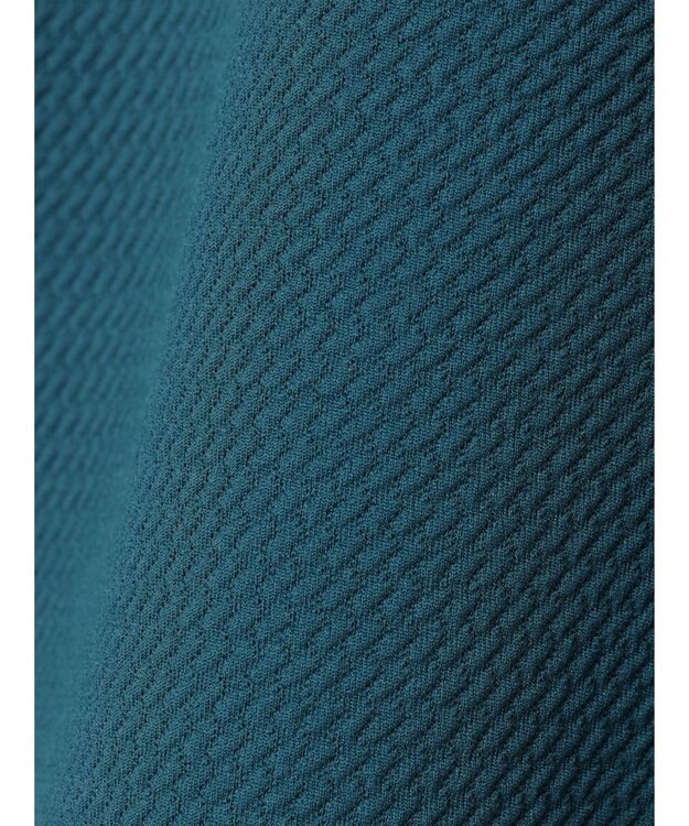 Green Parks ぽこぽこ７分袖カットプルオーバー Blue Green