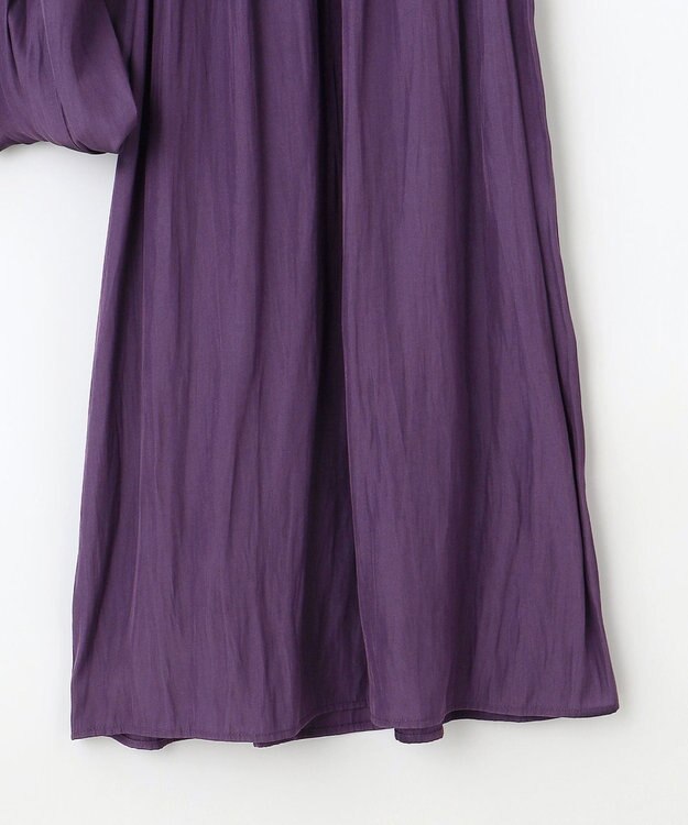 組曲 【秋色追加！大人気定番アイテム】ギャザーライトデシン パンツ パープル系