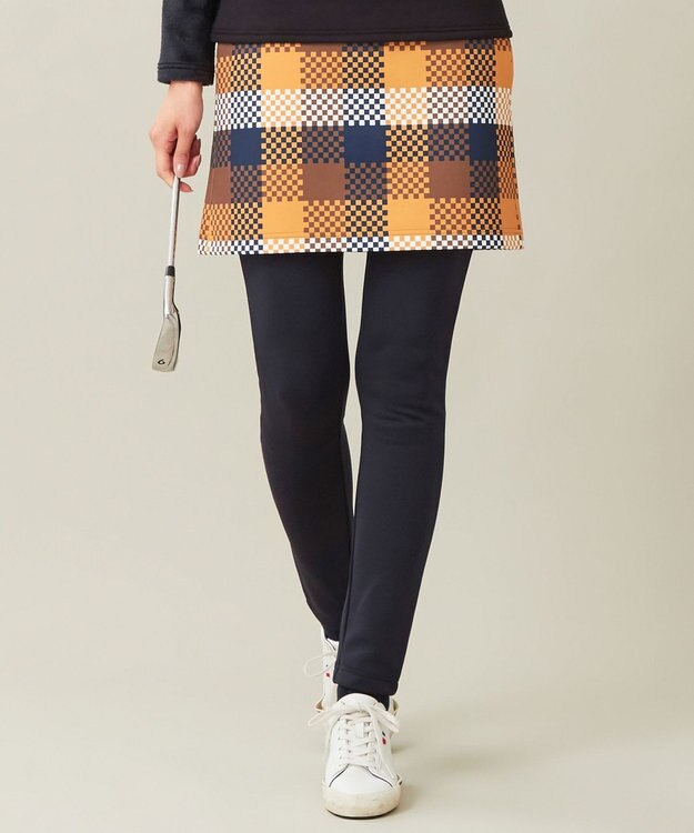 23区GOLF 【WOMEN】チェッカープリント スカート イエロー系3