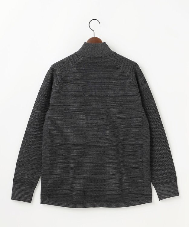 JOSEPH ABBOUD MOUNTAIN 【軽さ/ストレッチ】ホールガーメント3Dニット トスタンドZIPプルオーバー グレー系