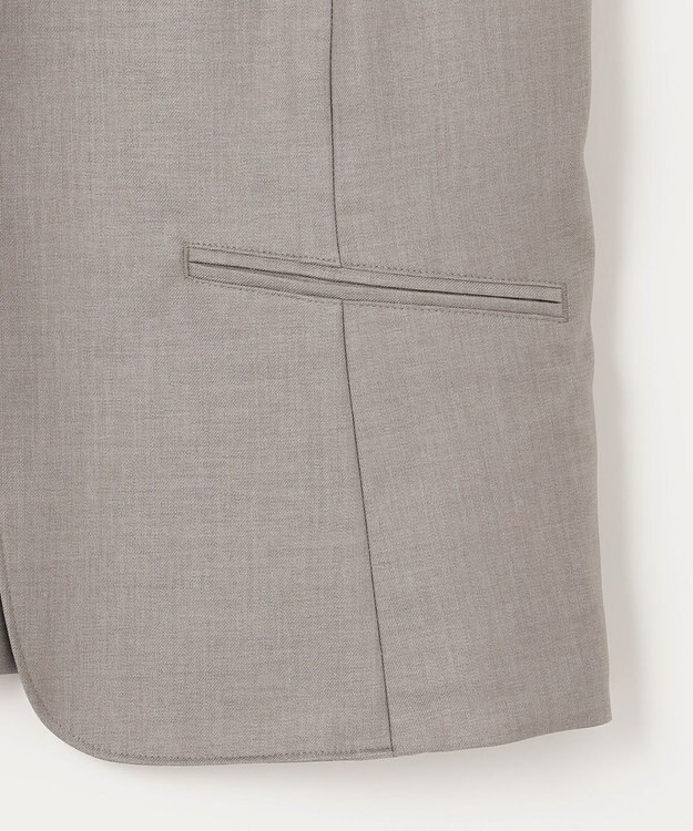 J.PRESS LADIES L OXIJEWEL ストレッチ ノーカラー ジャケット グレー系