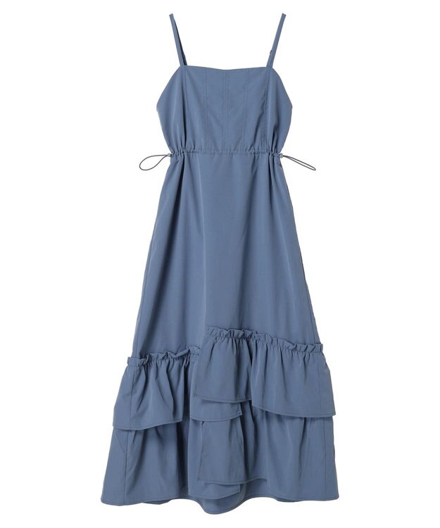 earth music&ecology ドロストティアードキャミワンピース Blue