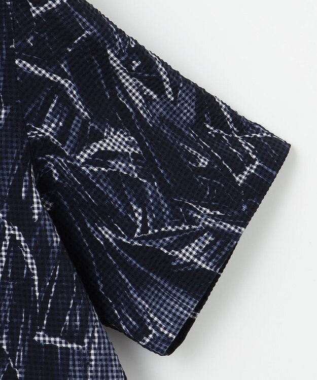 JOSEPH ABBOUD 【驚きの多機能】ライトウェーブ 半袖シャツ ネイビー系5