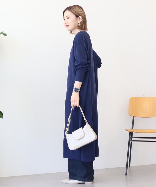 AMERICAN HOLIC バイパチボックスニットワンピース Navy