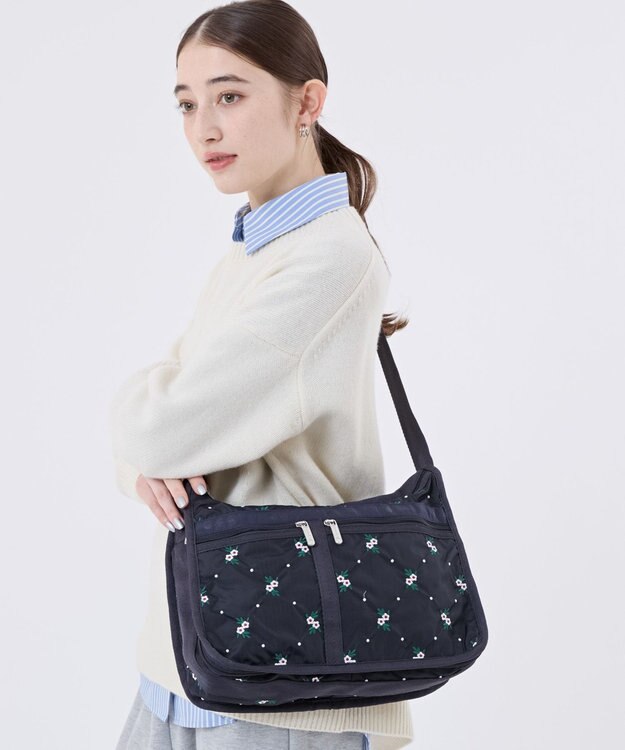 LeSportsac DELUXE EVERYDAY BAG/フローラルラティスEMB フローラルラティスEMB