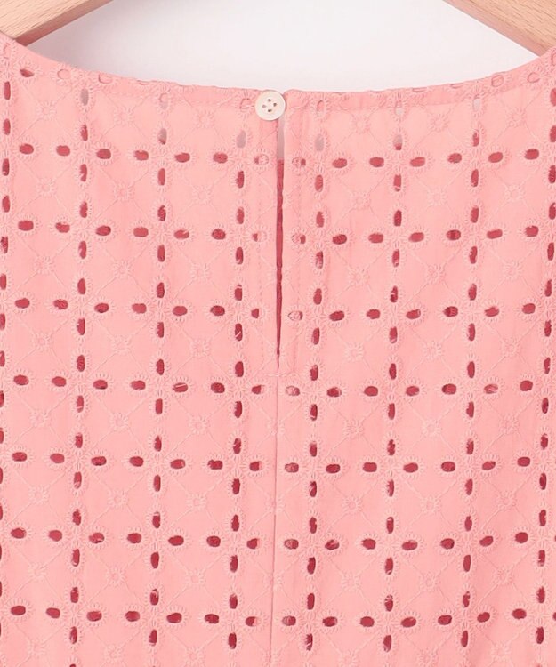 組曲 【洗える】エンブロイダリーレース チュニックブラウス ピンク系