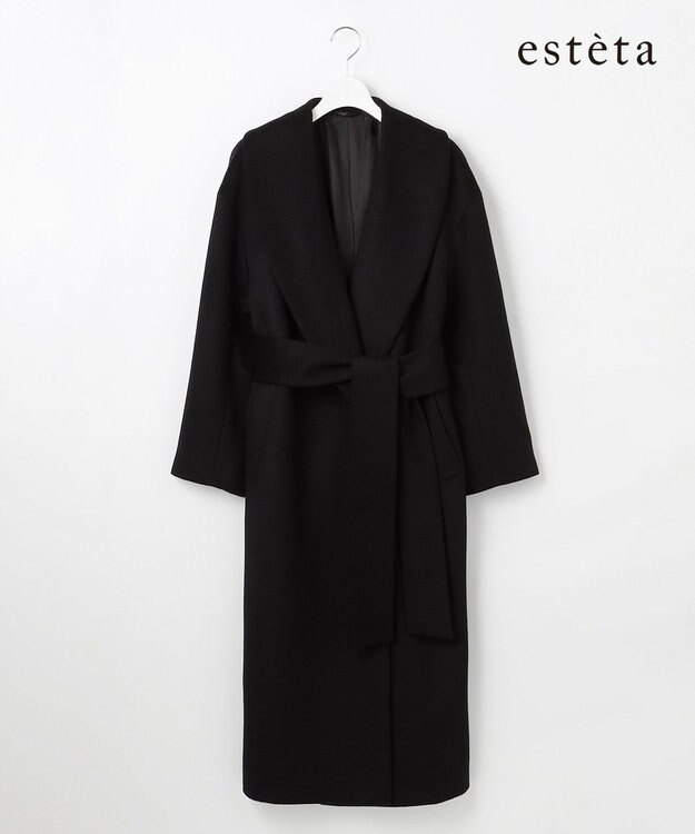 23区 S 【エステータ】ピュアカシミヤコート ブラック系