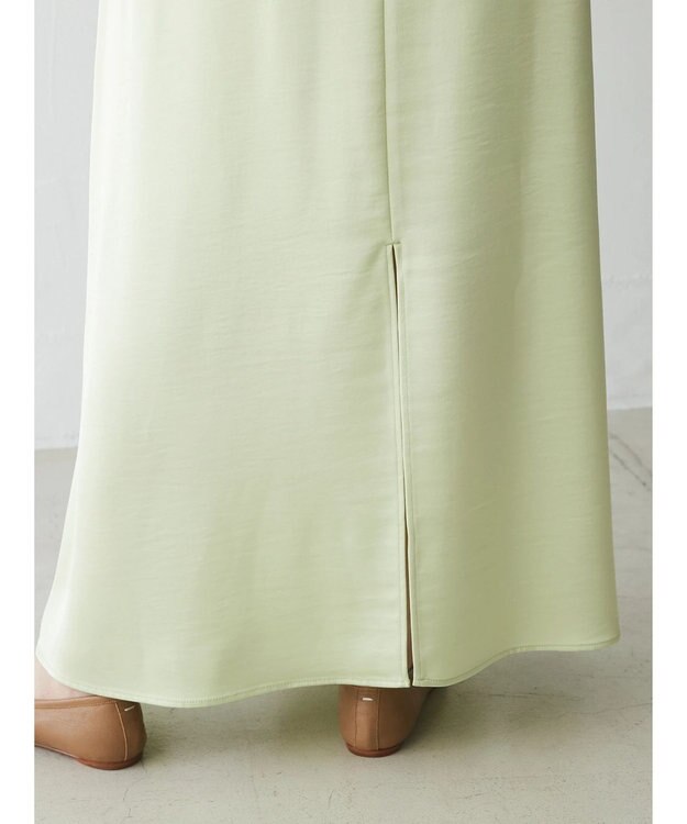 Green Parks AnriettMusee サテンナロースカート Lime Green