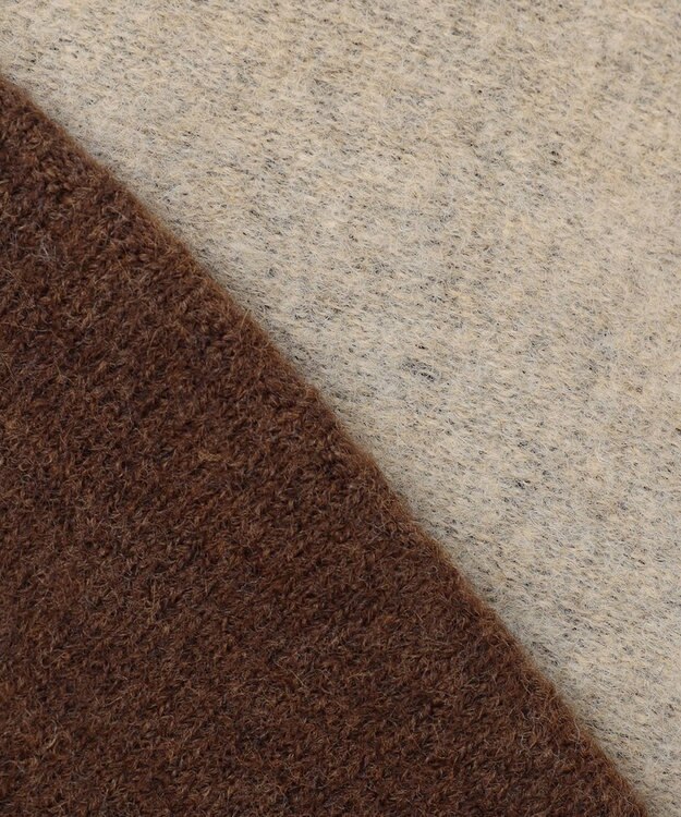 JOSEPH ABBOUD MOUNTAIN 【イタリア糸使用/軽量】パネルボーダー ニットパーカー ホワイト系2