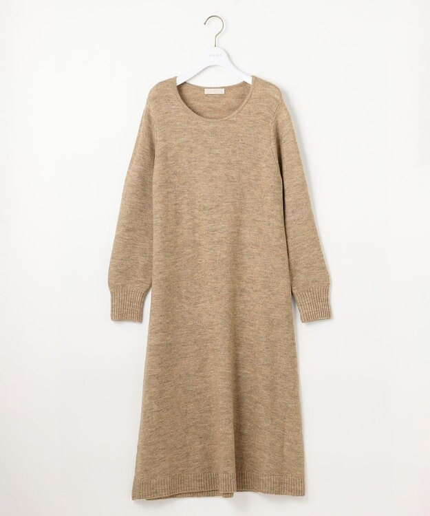 ANY SIS 【洗える】クロスレイヤードニット ワンピース ベージュ