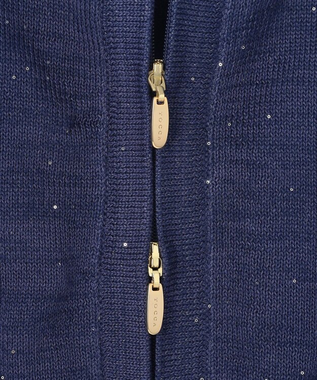 TOCCA SPIDERWEB KNIT ニットブルゾン ネイビー