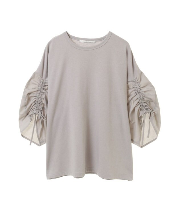 Green Parks ・ＥＬＥＮＣＡＲＥ　ＤＵＥ　ギャザースリーブＴＥＥ Gray