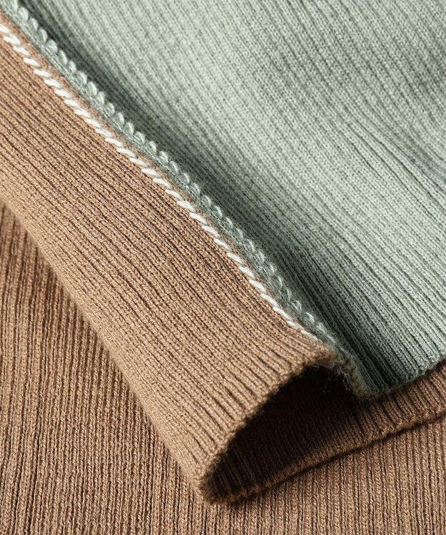 Paul Smith カラーブロックトリム カーディガン ライトグリーン