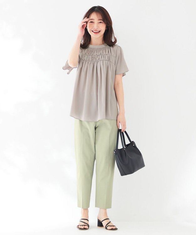 ANY SIS 【2WAY】シャンブレーカッセン ブラウス ラベンダー