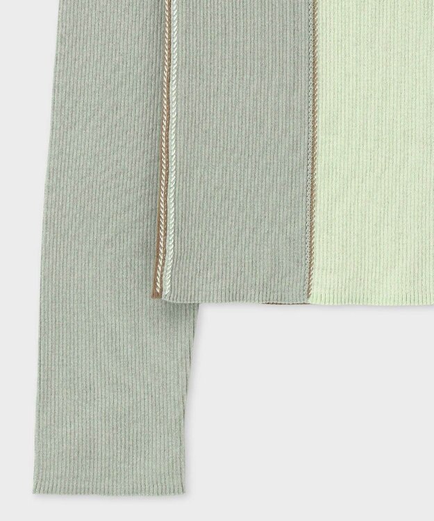 Paul Smith カラーブロックトリム カーディガン ライトグリーン