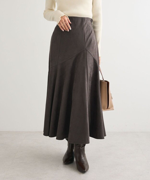 Green Parks ・ＥＬＥＮＣＡＲＥ　ＤＵＥ　スエードポンチフレアスカー Charcoal Gray