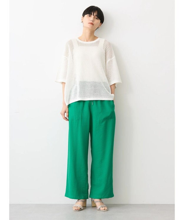 AMERICAN HOLIC 接触冷感Ｗポケットワイドパンツ Green