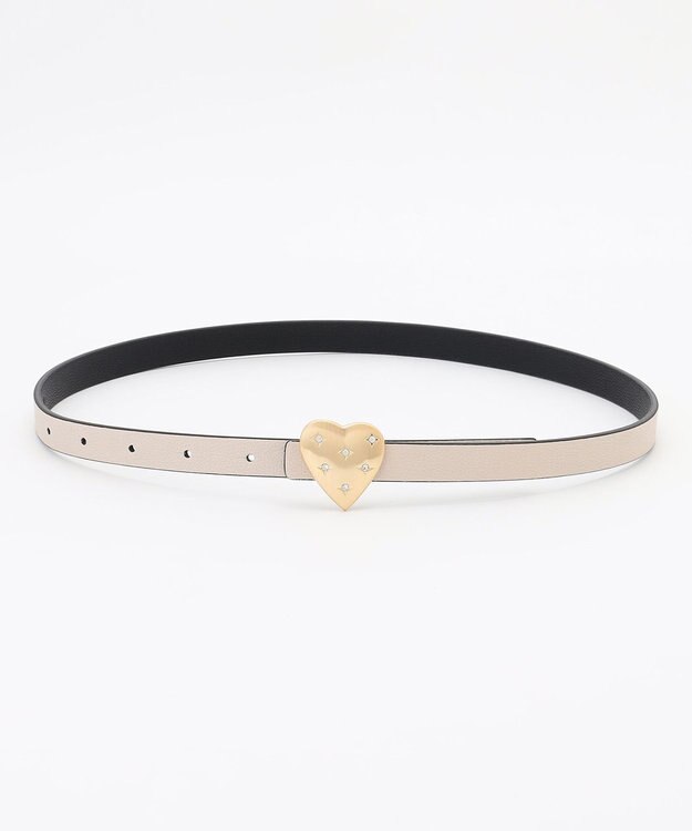 組曲 ハートバックルリバーシブルベルト ブラック系