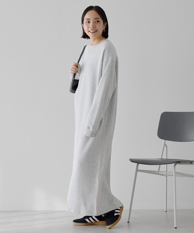 AMERICAN HOLIC スムース起毛ボックスシルエットワンピース Light Gray
