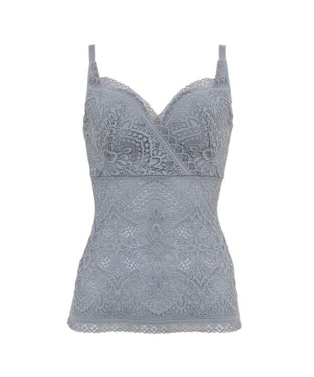 BRADELIS New York 【BRADELIS Me】 Perfumyプラスブラキャミ25A1 ノンワイヤー 補正下着 カップ付き ブラトップ バストアップ グレー