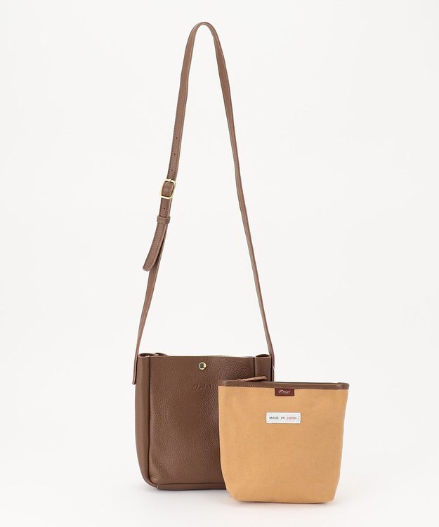 UNBILLION 【テレビ ドラマ着用アイテム】Otias シュリンクレザーショルダ－バッグ ブラウン