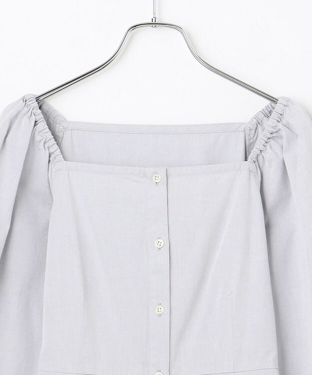 #Newans 【ANSWER for ほど甘トレンド】スクエアネックペプラムブラウス グレー系