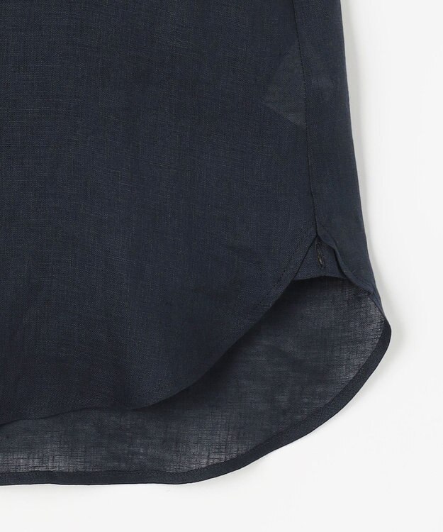 J.PRESS LADIES S 【WEB限定カラーあり・2way】リネン シャツ ブラウス ネイビー系