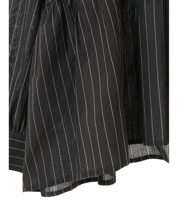 CRAFT STANDARD BOUTIQUE ペプラムブラウス（長袖） Stripe Black