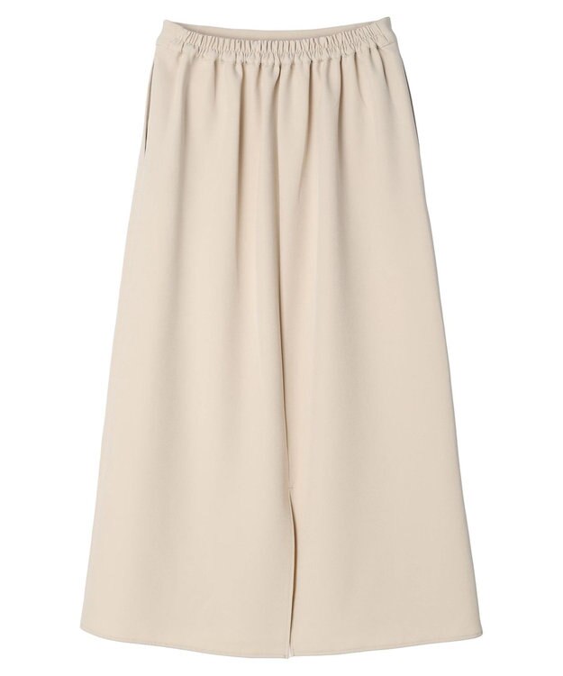 Green Parks きれいシルエット裾フレアスカート Ecru