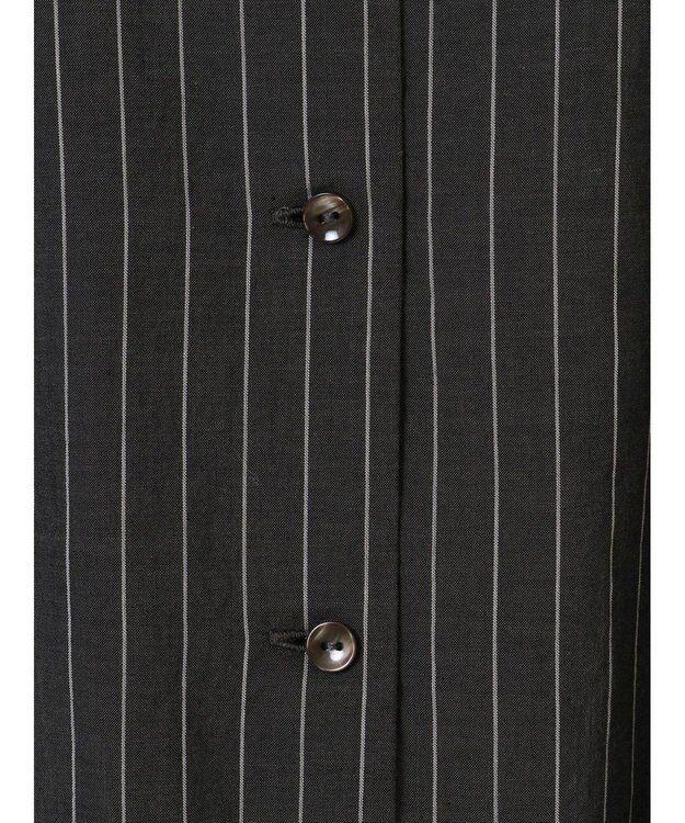CRAFT STANDARD BOUTIQUE ペプラムブラウス（長袖） Stripe Black