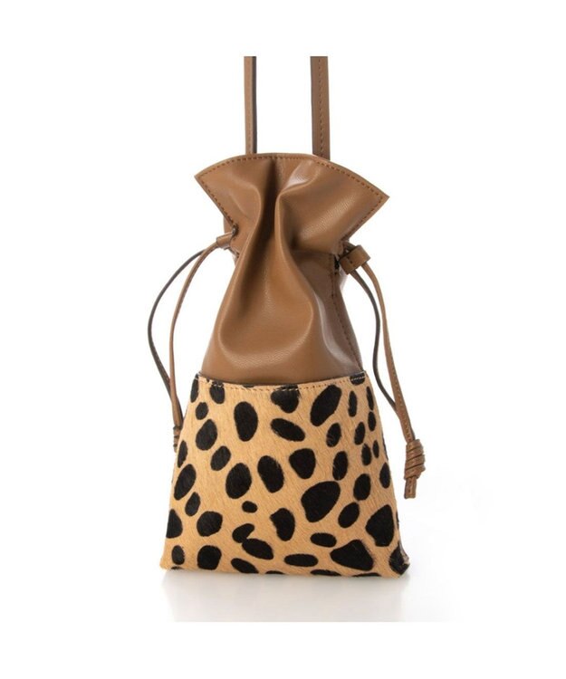 UNBILLION kakatoo ハラコポケットモバイルショルダー ブラウン