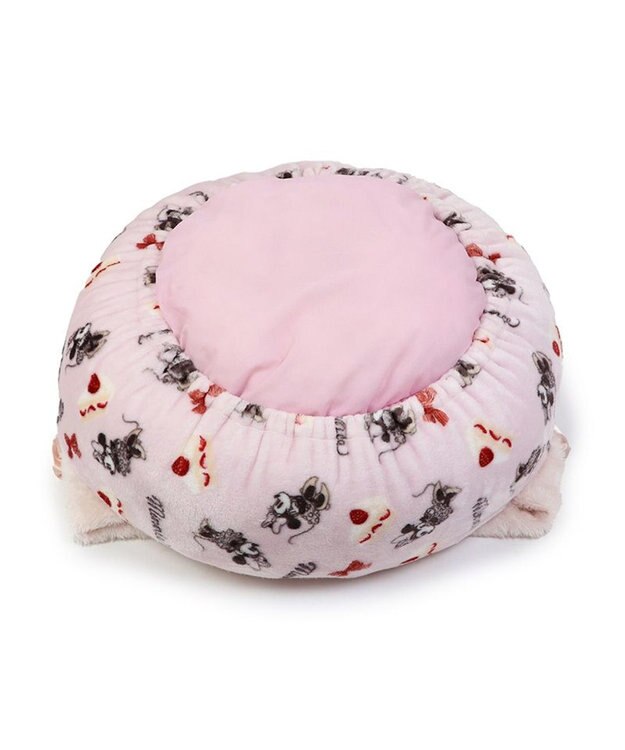 PET PARADISE ディズニー ミニーマウス 丸形寝袋 遠赤外線 《ケーキ柄》 50cm ケーキ柄