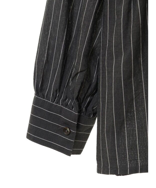 CRAFT STANDARD BOUTIQUE ペプラムブラウス（長袖） Stripe Black