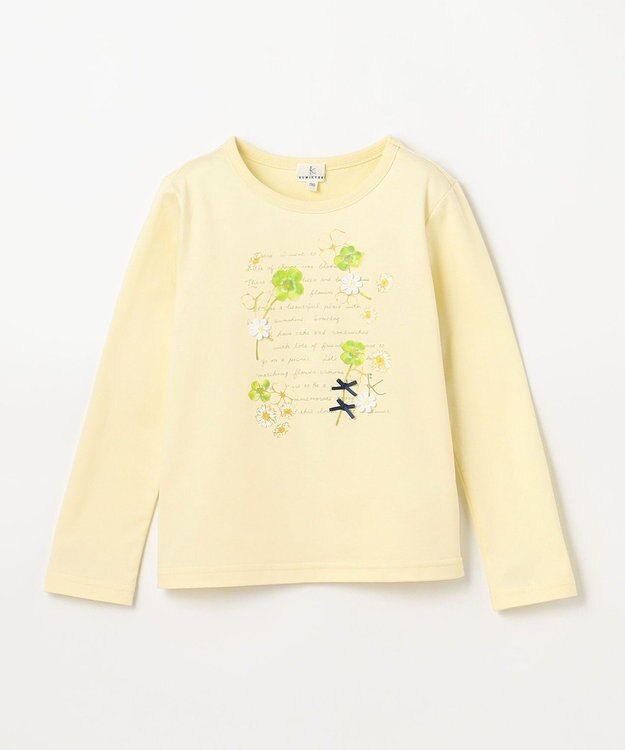 組曲 KIDS 【110-140㎝】オシバナクローバー Tシャツ イエロー系