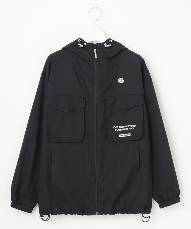 PW CIRCULUS 今が旬！【WOMEN】【洗える/ストレッチ】ジップアップ フーデッド ブルゾン ゴルフウェア レディース ブラック系