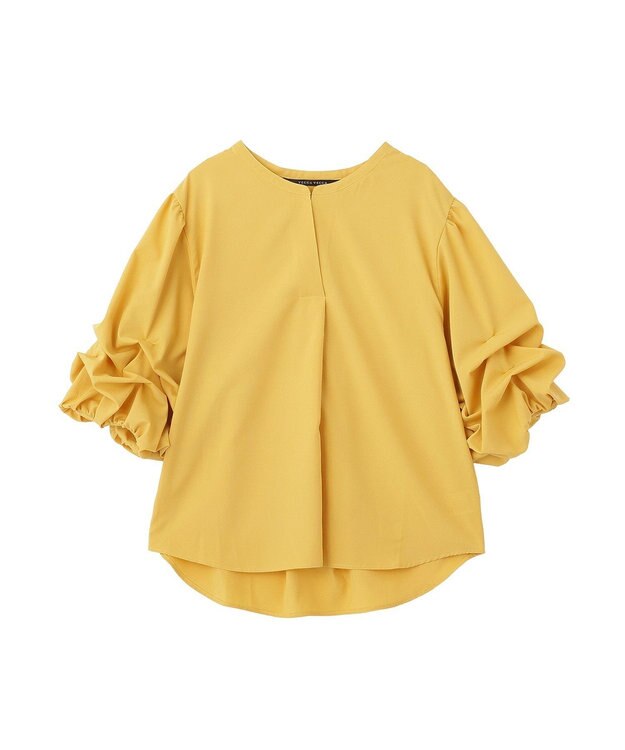 YECCA VECCA タックスリーブスキッパーブラウス Yellow