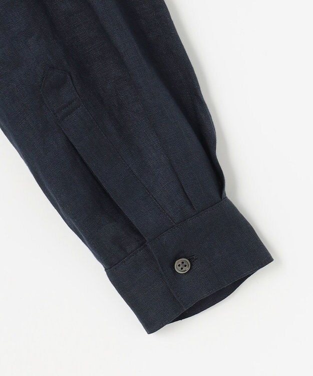 J.PRESS LADIES S 【WEB限定カラーあり・2way】リネン シャツ ブラウス ネイビー系