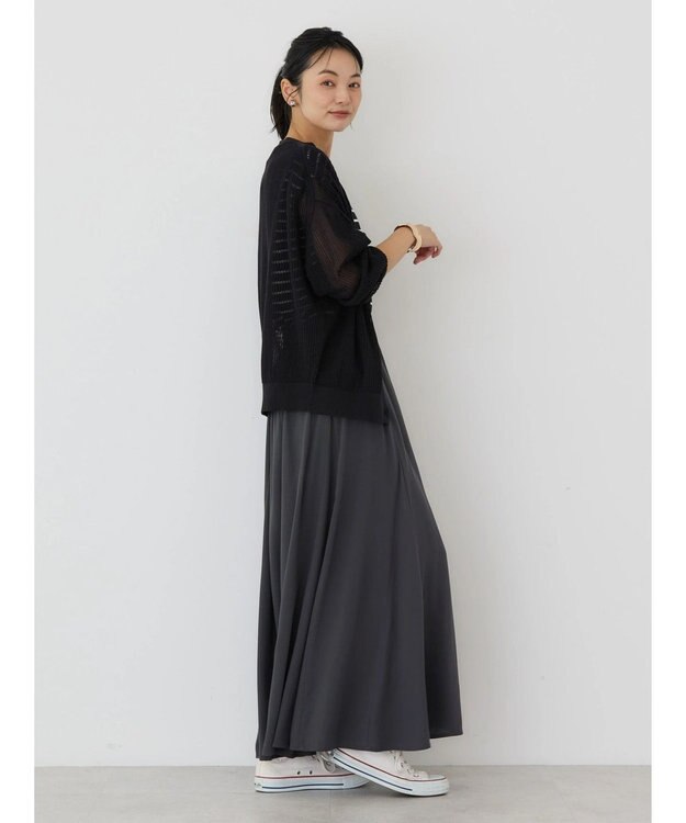 AMERICAN HOLIC メッシュＶネックニットカーディガン Black