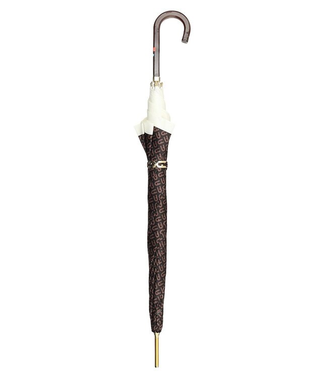 MOONBAT 【耐風】FURLA 長傘 モノグラム オフホワイト