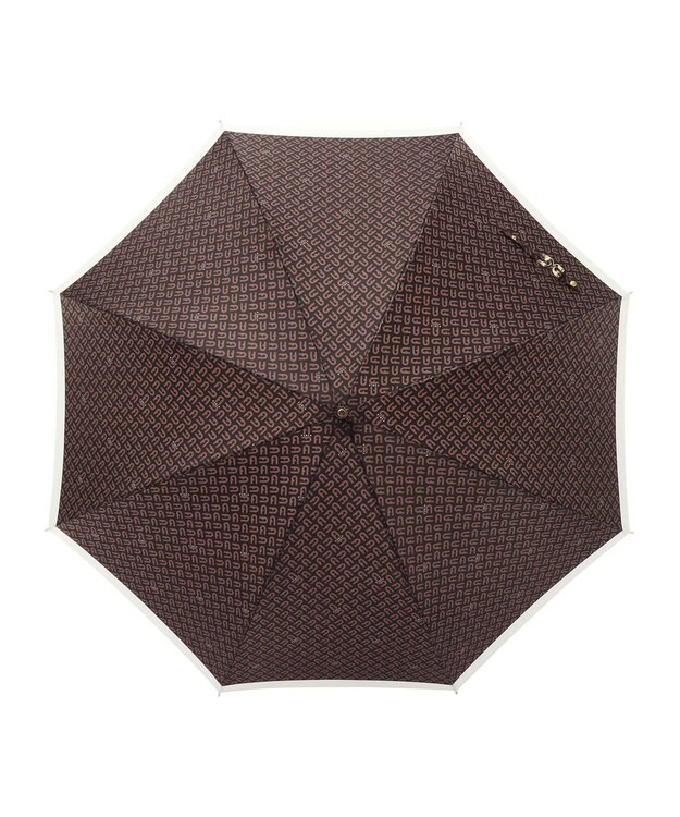 MOONBAT 【耐風】FURLA 長傘 モノグラム オフホワイト