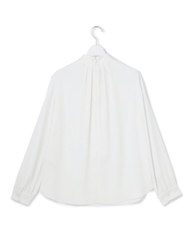 23区 【吸水速乾/UVケア/防シワ性】バックサテンアムンゼン ボウタイ付き 2WAY ブラウス ホワイト系