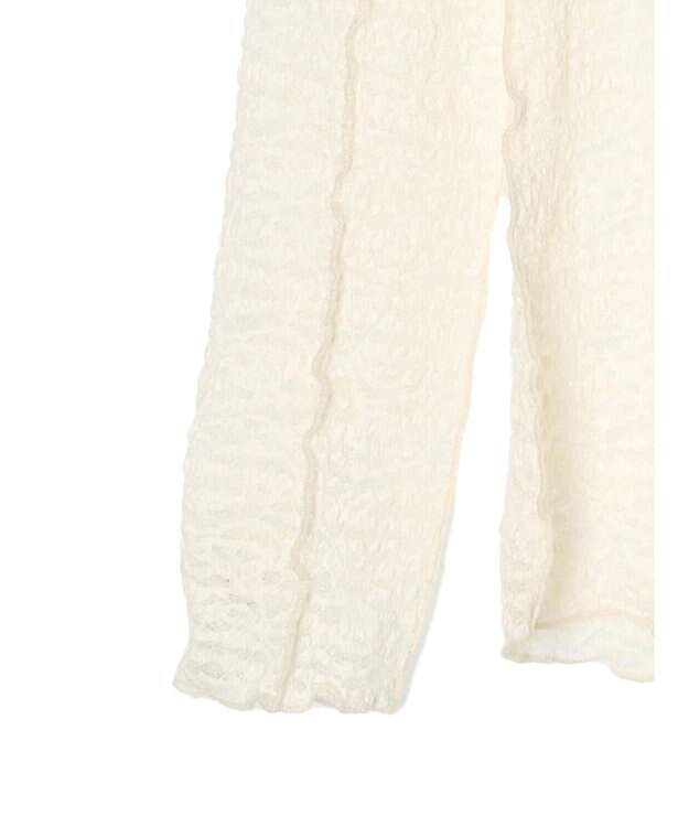 Green Parks カットワークデザインレーストップス Off White