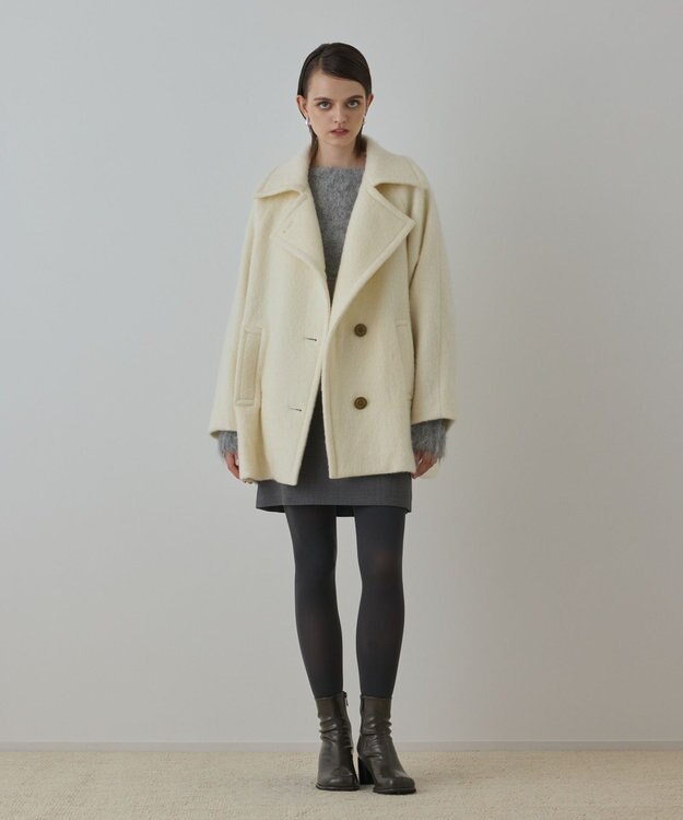 GRACE CONTINENTAL シャギ－ハ－フコ－ト キナリ